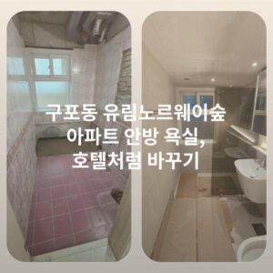 구포동 유림노르웨이숲 아파트 안방 욕실, 호텔처럼 바꾸기