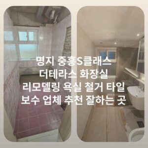 명지 중흥S클래스 더테라스 화장실 리모델링 욕실 철거 타일 보수 업체 추천 잘하는 곳